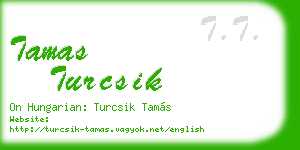 tamas turcsik business card